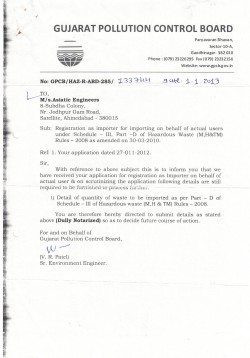 Asiatic Engineers Certification — Compliance